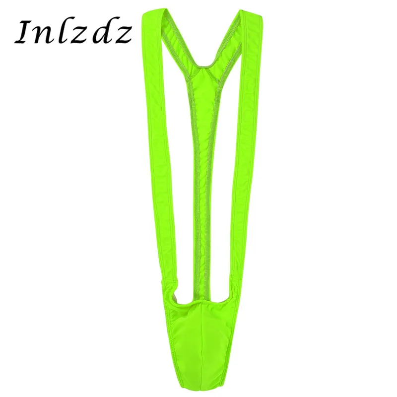 Intimo Uomo Sexy Mankini Perizoma Borat Body Fluoro Stretch Body String Slip Aperti Sexy Tanga Borat Mankini Perizoma Intimo