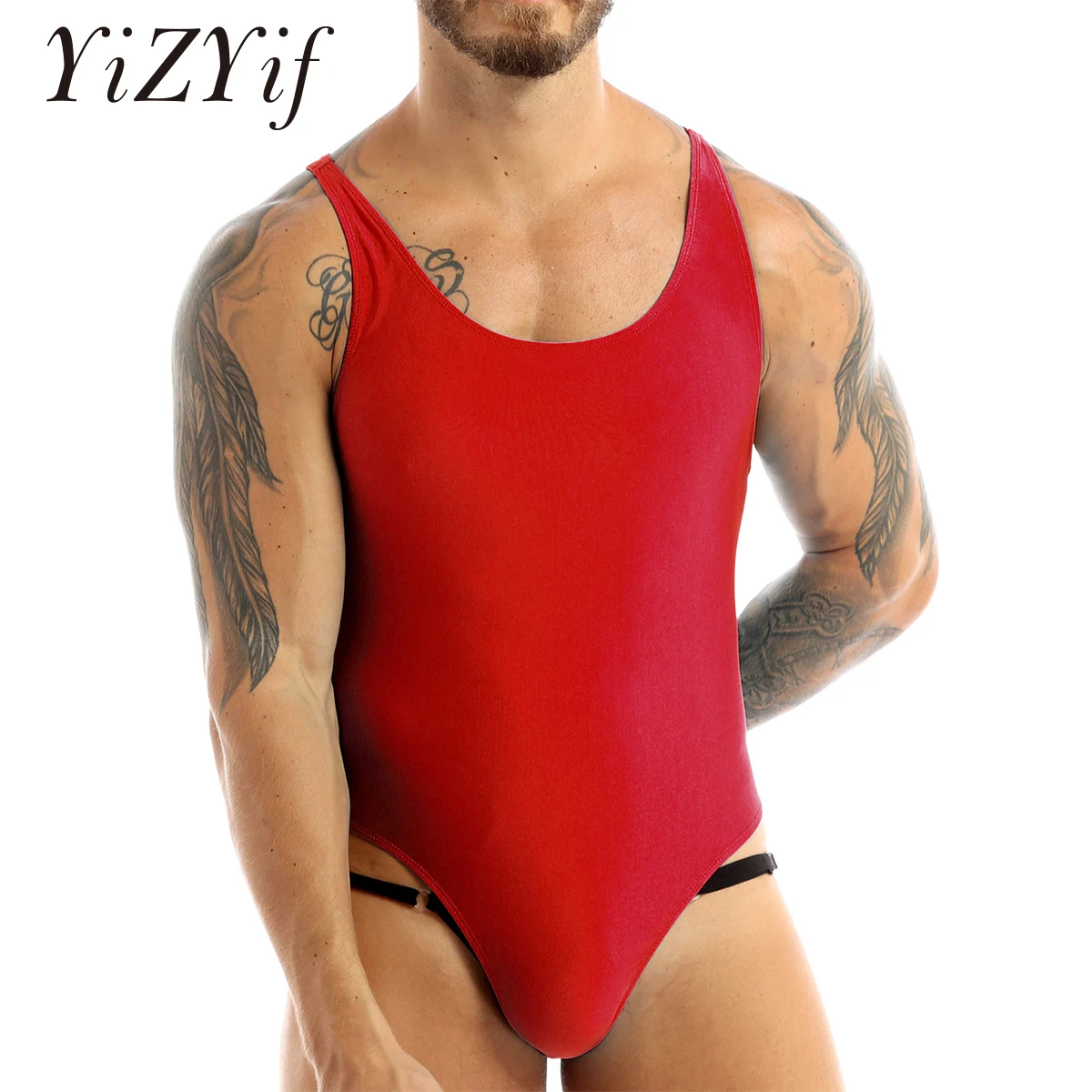 Yizyif Moda Sexy Mens Sexy Stretch Costumi Da Bagno Costume Da Bagno Uomo Perizoma Borat Costumi Da Bagno Body Body Canotta Costume Gratis