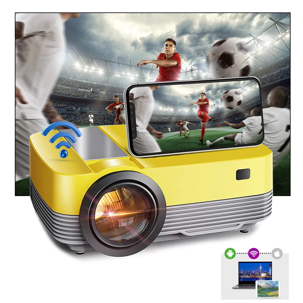 Proiettore A Led Per Home Theater Telefono Di Sincronizzazione Portatile Smart Mini Proyector Stick Compatibile Anycast Android Tvbox C480 Video Beame