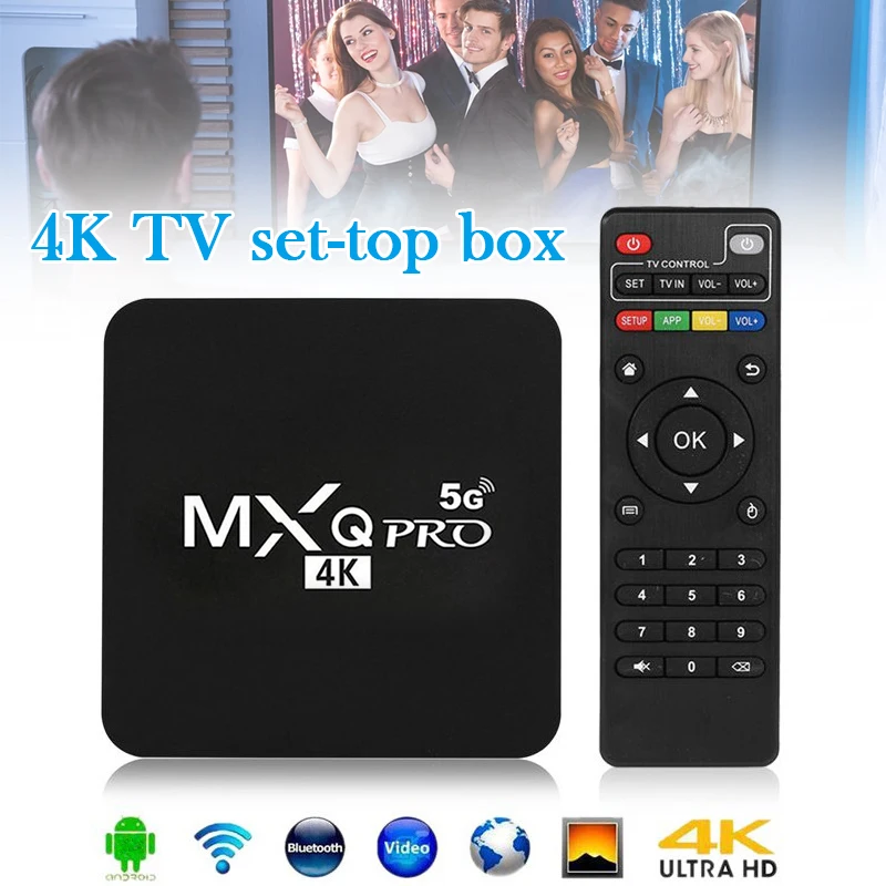 Mxq Pro 4K 5G Android Tv Box Rk3228A Quad Core Tvbox 8G 16G 2.4G Wifi 4K 3D Smart Tv Android 10.0 Tv Box Mxq Pro 4K Set Top Box
