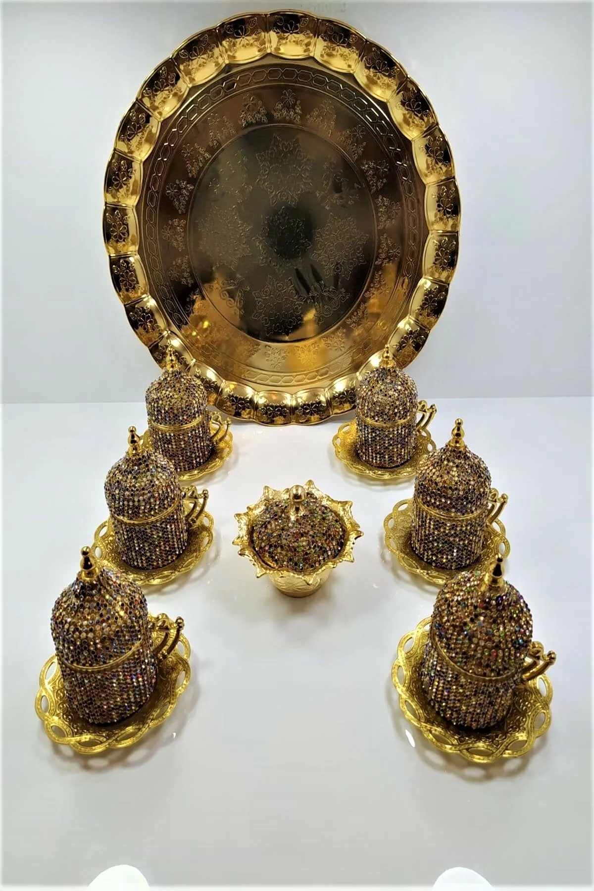 Turchia Autentico Meraviglioso Swarovski Gres 6 Pezzi Tazza Di Rame Set Completo Spedizione Gratuita Spedizione Gratuita Spedizione Gratuita