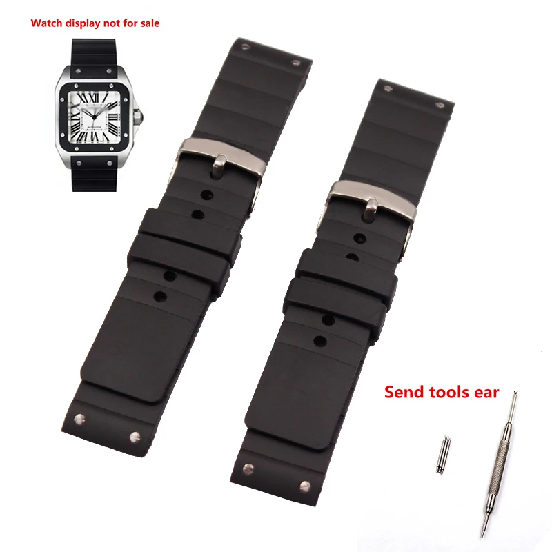 Accessori Per Orologi Per Cartier Santos W20121U2 Cinturino In Silicone Santos Soft Sports Men 23Mm