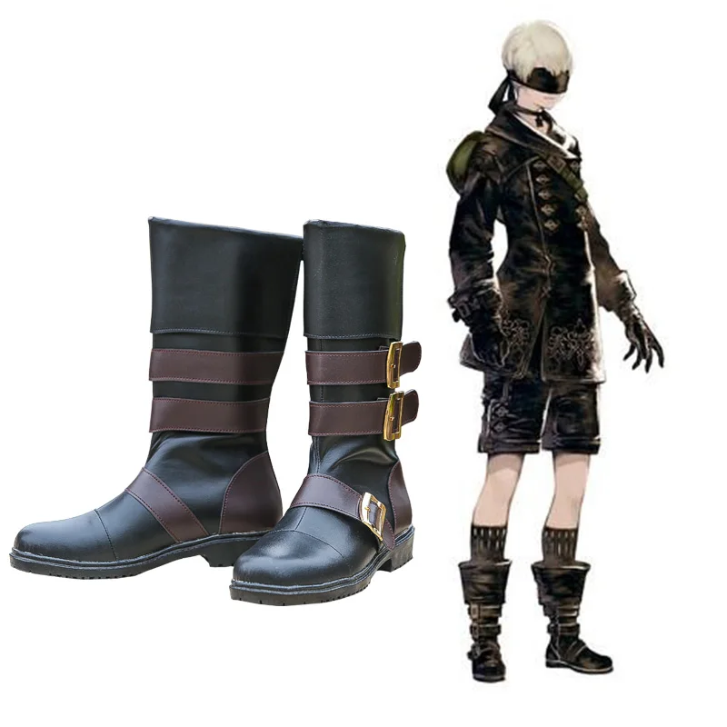 Gioco Nier Automata 9S Scarpe Cosplay Nier Automata Yorha No. 9S Stivali Cosplay Accessori Anime Spedizione Gratuita Su Misura