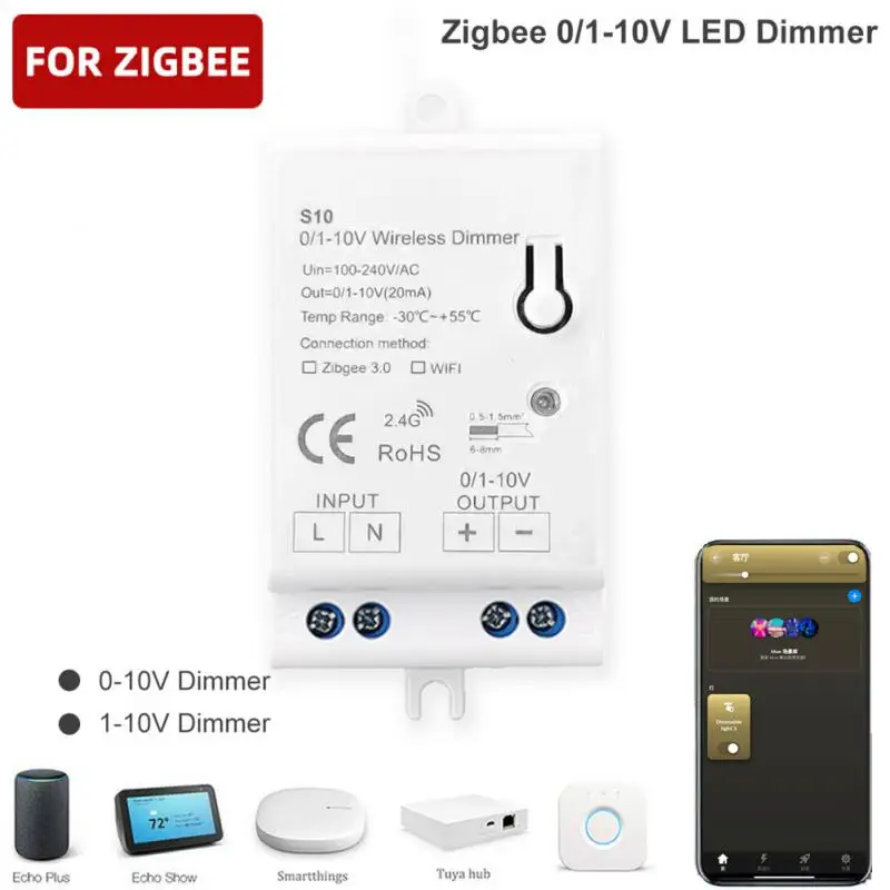 3.0 1-10V Dimmer Controller Tuya Smart Life App Telecomando Wireless Dimmer Switch Funziona Con Alexa Echo Home