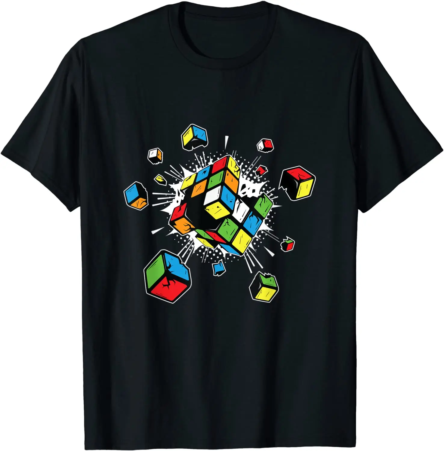 Esplosione Rubix Rubiks Rubics Cube Regalo Regalo Per Bambini Tshirt Unisex Casual Top Estate Tempo Libero Allentato Tee Boy Girl Gift