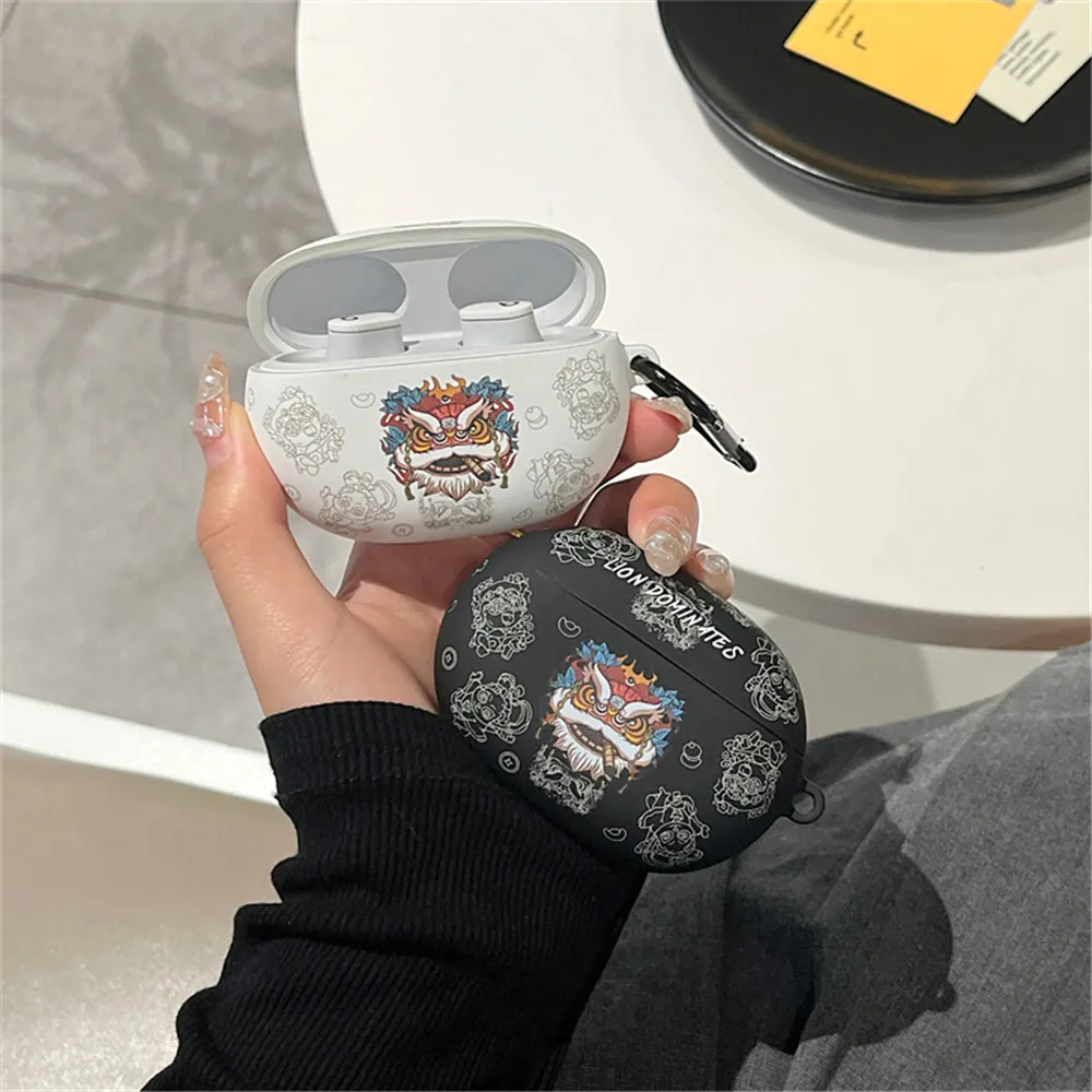 Per Beats Studio Buds Custodie Per Auricolari Creative Lion Custodia Protettiva In Plastica Ultrasottile Per Beats Studio Bud Headset Charging Box