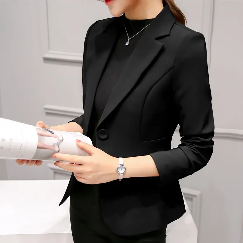 Black Women Blazer 2023 Blazer Slim Formali Lady Office Work Suit Tasche Giacche Cappotto Donna Wine Blazer Dentellato Giacche Femme