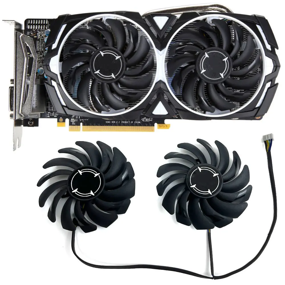 Nuovo Originale Rx 480, Rx 580 Armor Mk2 Gpu Fan, Per Msi Rx 580, Rx 570, Rx 480, Rx 470 Armor, P106-100 Mining Video Card Ventola Di Raffreddamento