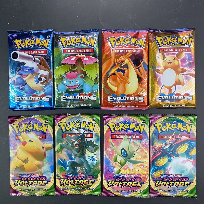10/20Pc Pokemon Card Evolutions Carte Da Gioco Trading Gioca Giocattoli Stili Di Battaglia Oscurità Ablaze Regali Per Bambini Pokemon Booster Box