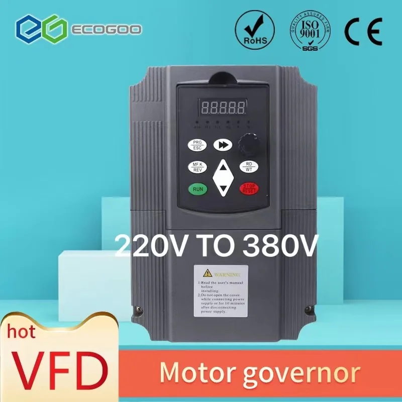 Inverter Di Frequenza Da 7,5Kw/11 Kw Da 220V A 380V Ingresso 1 Fase 220V Uscita 3 Fase 380V