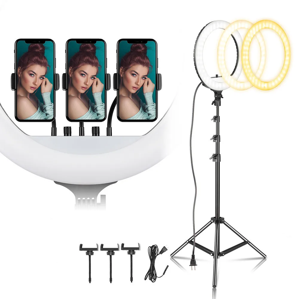 Luce Ad Anello A Led 18 Pollici Grande Selfie Ring Light Fotografia Telecomandata Per Youtube Makeup Video Light Per Telefono
