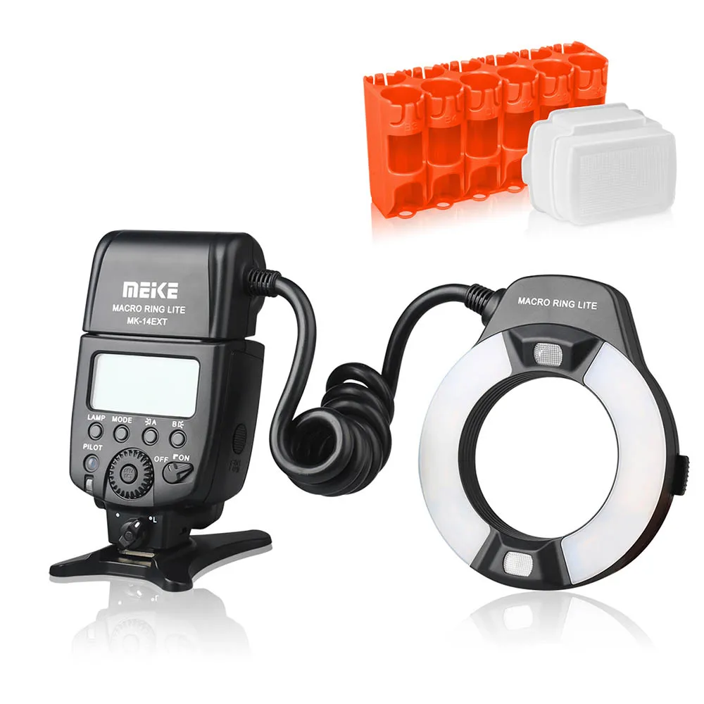 Flash-Flash Ad Anello Led Meike, Flash-Flash-Flash-Flash Con Led-Lampada Di Aiuto Af Per Canon Eos Dslr