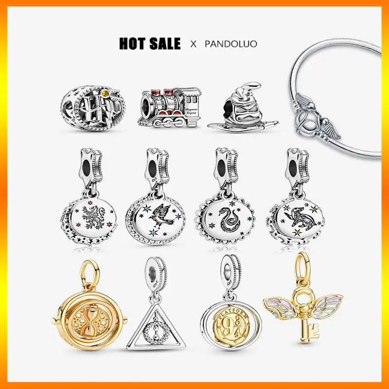 Hot Toys Marca Harry Potter S925 Argento Charm Beads Fit Originale Pandora Harry Potter Bracciale Plata De Ley Fascino Gioielli Fai Da Te