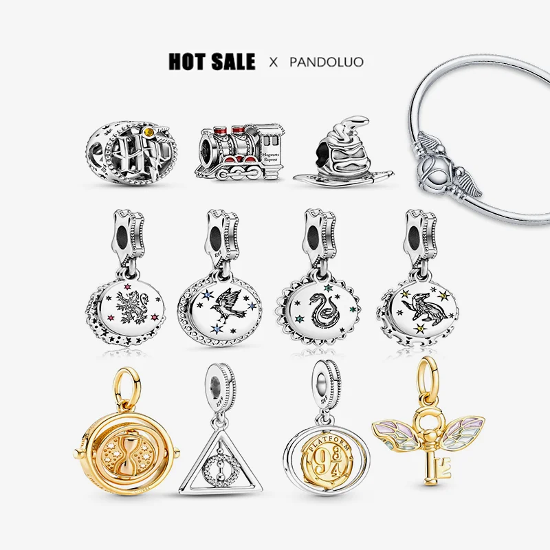 Hot Toys Harry Potter S925 Sterling Silver Charm Bead Adatto Originale Pandora Harry Potter Bracciale Plata De Ley Gioielli Fai Da Te Charm