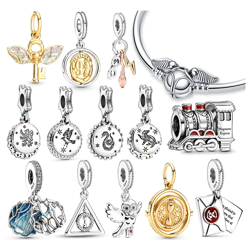 Vendita Calda Harry Potter S925 Sterling Silver Charm Bead Adatto Originale Pandora Harry Potter Bracciale Plata De Ley Fascino Gioielli Fai Da Te