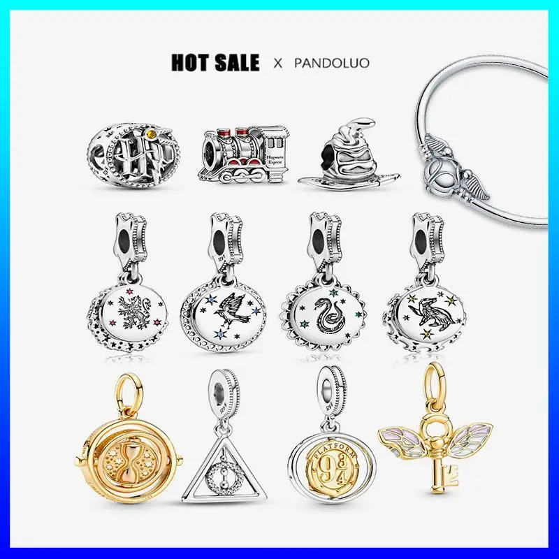 Vendita Calda Harry Potter S925 Sterling Silver Charm Bead Adatto Originale Pandora Harry Potter Bracciale Plata De Ley Fascino Gioielli Fai Da Te