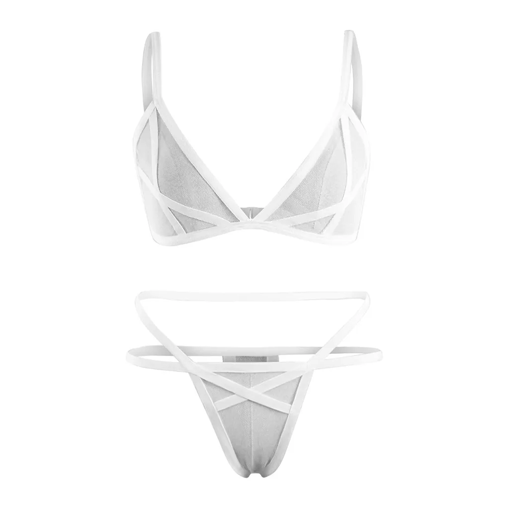 Donne Sexy Lingerie Corsetto Solid Mesh Underwire Sleepwear Underwear Set Halloween Deguisement Femmes Mutande Trasgenitori Donne
