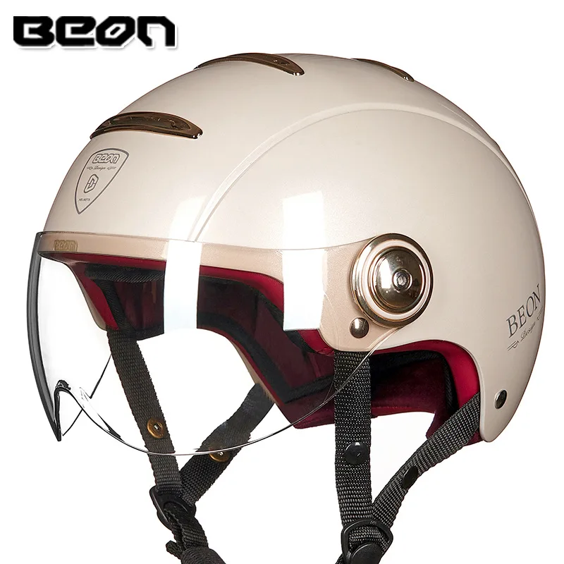 Beon Retro Mezzo Casco Beon Open Face Casco Moto Vintage Casque Moto Casque Casco Capacete