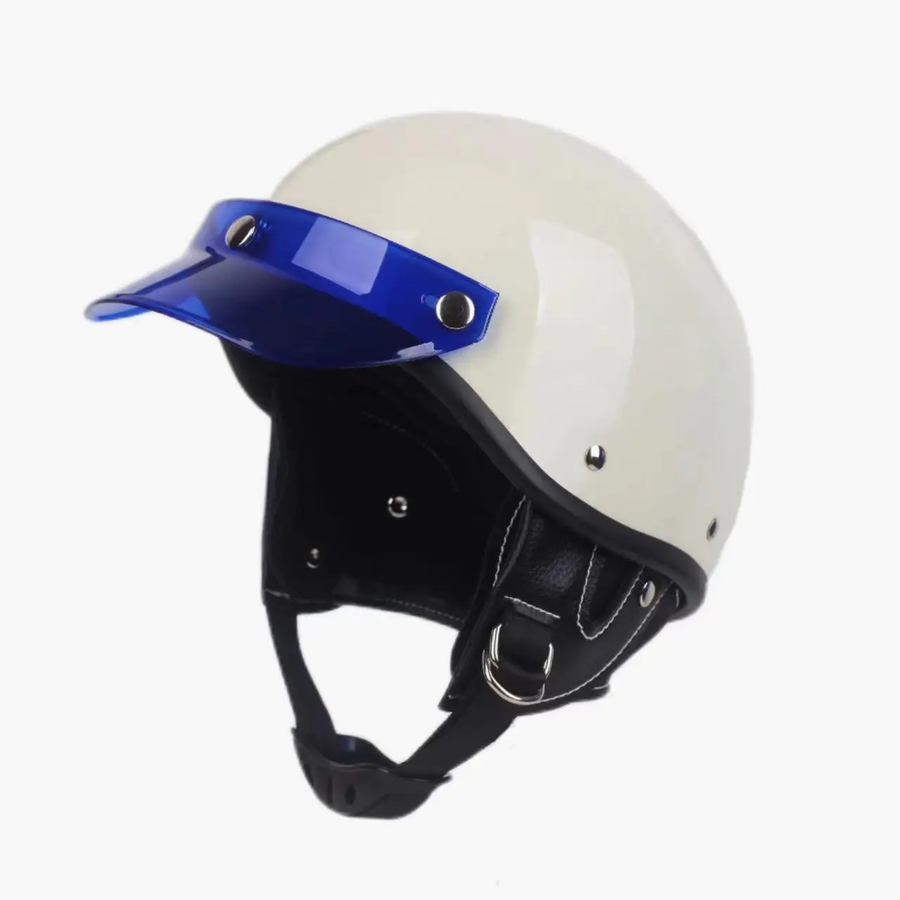 2 Gifts Dot Helmet Retro Motorcycle Helmet Moto Helmet Scooter Vintage Half Face Motorbike Crash Moto Helmet Casco Moto Man