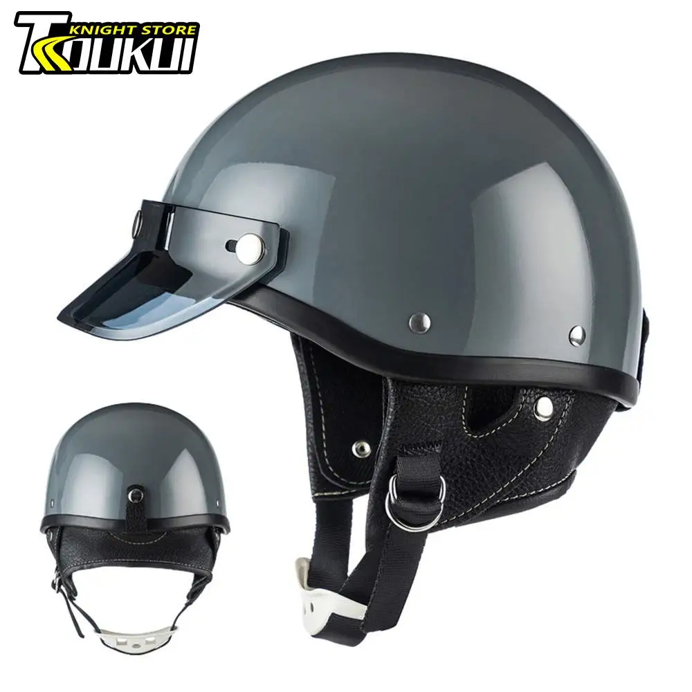 Uomo Donna Casco Moto Casco Moto Capacete De Moto Mezzo Casco Classico Casco Da Ciclismo Vintage Moto Scooter