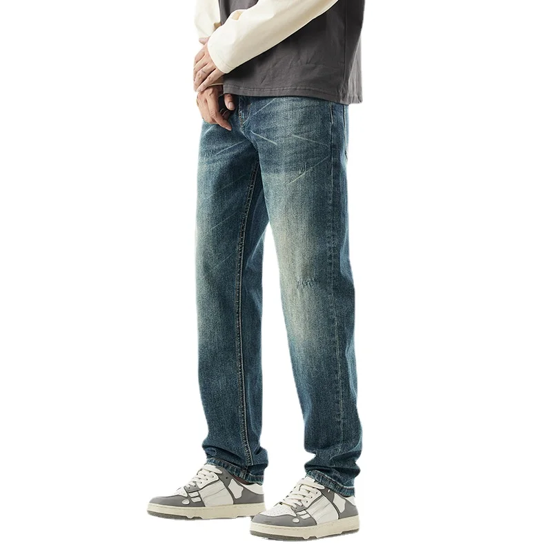 Jeans Da Uomo Jeans Da Uomo Lavabili Vintage Piccoli Pantaloni A Gamba Dritta Moda Jeans Casual Abbigliamento Uomo Jeans Per Uomo Autunno Ragazzi
