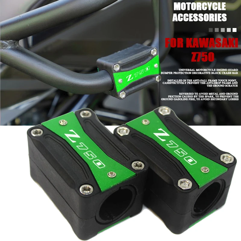 Per Kawasaki Z750 Z 750 Z750 Moto Motore Crash Bar Protezione Paraurti Decorativo Blocco Di Protezione Logo Z750