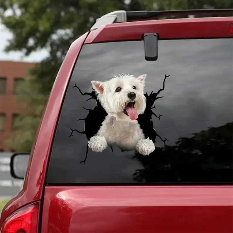 West Highland White Terrier Decal - Fits Cars,Windows,Laptops And Any Smooth Surface, Dog Stickers, Pet Stickers, Custom Dog Sti