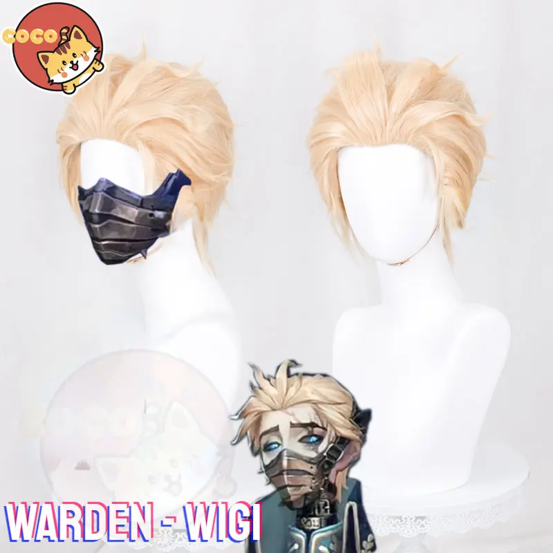 Cocos Game Identity V Warden Hermit Cosplay Wig Game Cos Identity V Wig Alva Lorenz Cosplay Gold Wig