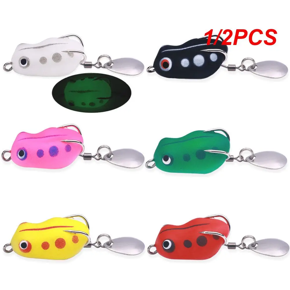 1/2Pcs Fake Bait Fake Mini Thunder Frog Small Black Fish Thunder Frog Luya Frog Small