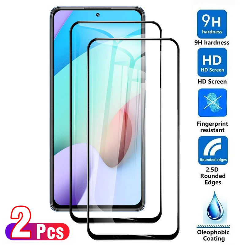2 Pezzi Di Vetro Temperato Protettivo Completo Per Xiaomi Redmi 10 10X Pro 5G Protezione Dello Schermo Readme Redmi10 Manomesso Tempera Temperato