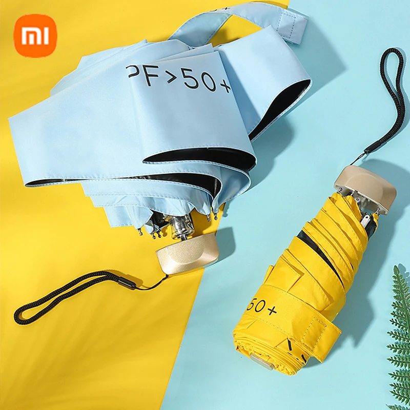 Xiaomi Ombrello Sole Pioggia Donna Piatto Leggero Paraguas Ombrellone Pieghevole Ombrellone Mini Paraguas Di Piccole Dimensioni Facile Da Trasportare