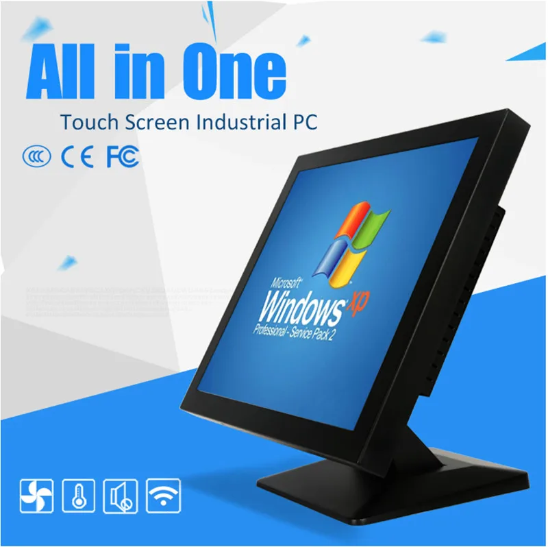 Touchscreen Industriale Panel Pc 17 "Linux, Computer Industriale 17 Pollice I3, I5, I7 Cpu, Linux All-In-One Pc Con 8 Usb2.0