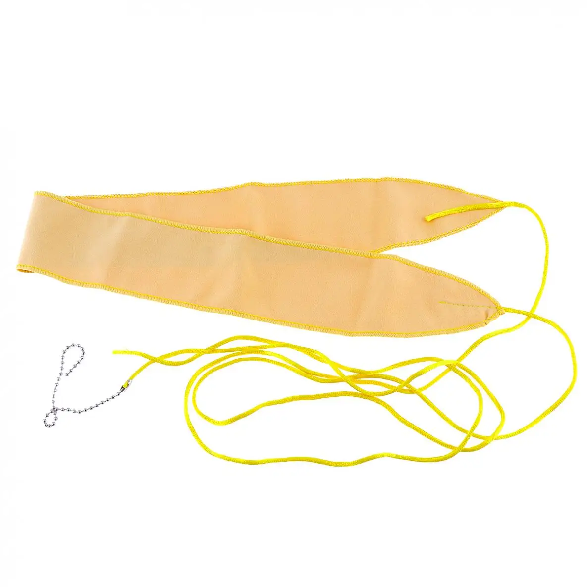 Portatile Giallo Artificiale Pelle Scamosciata Del Faux Pulire Panno Di Pulizia Per Oboe Cavità Interna Di Bambù A Fiato Flauto Tubo Di Pulizia Panno