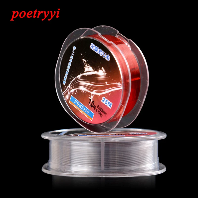 Poetryyi 25 M Di Nylon Linea Principale/Sub-Linea Di Pesca Linea Super Forte Greggia Giapponese Linea Di Pesca Linea Di Pesca 30