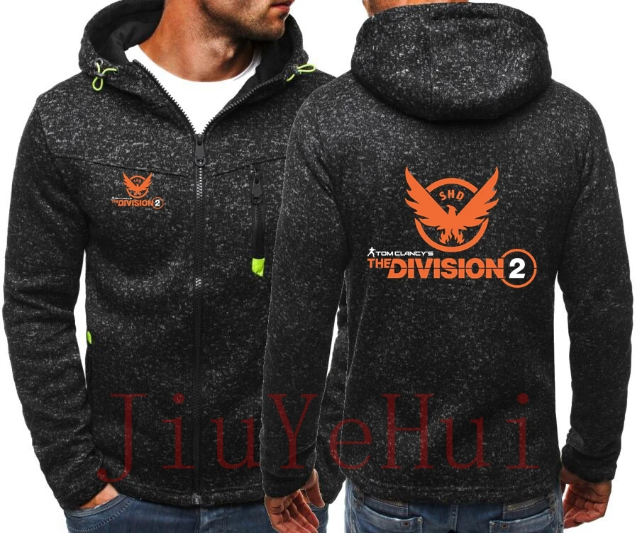Gioco The Division 2 Tom Clancy Shd Ps4 Xbox Pc Marea Jacquard Felpe Con Cappuccio Giochi Felpe Uomo Streetswear Cappotto Giacche