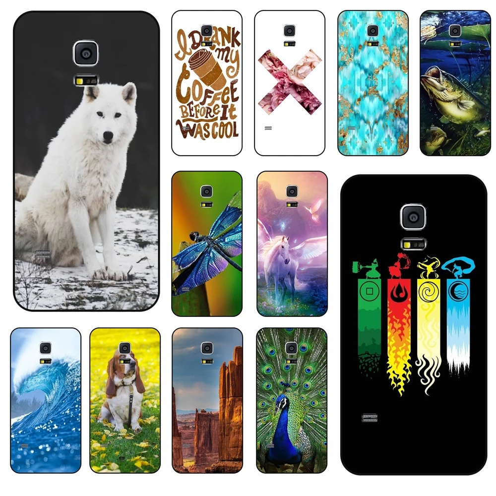 Per Galaxy S5 Mini Black Shell Painting Waterproof Art Black Cell Cover Soft Shell 3D Tower Per Galaxy S5 Mini Acheter Soft Tpu