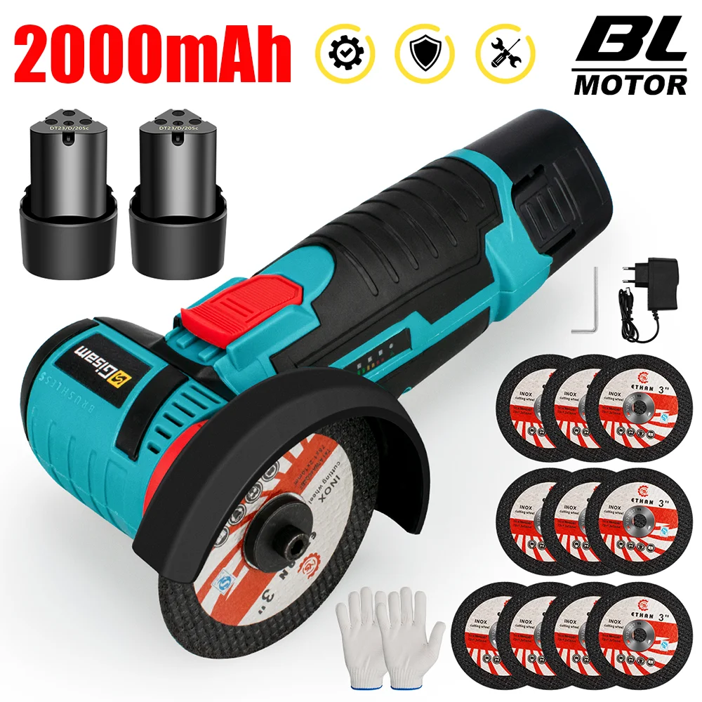 Gisam 19500Rpm Smerigliatrice Angolare Elettrica Motore Brushless Rettificatrice A Batteria Ricaricabile Per Il Taglio Di Piastrelle Di Ceramica Lucid