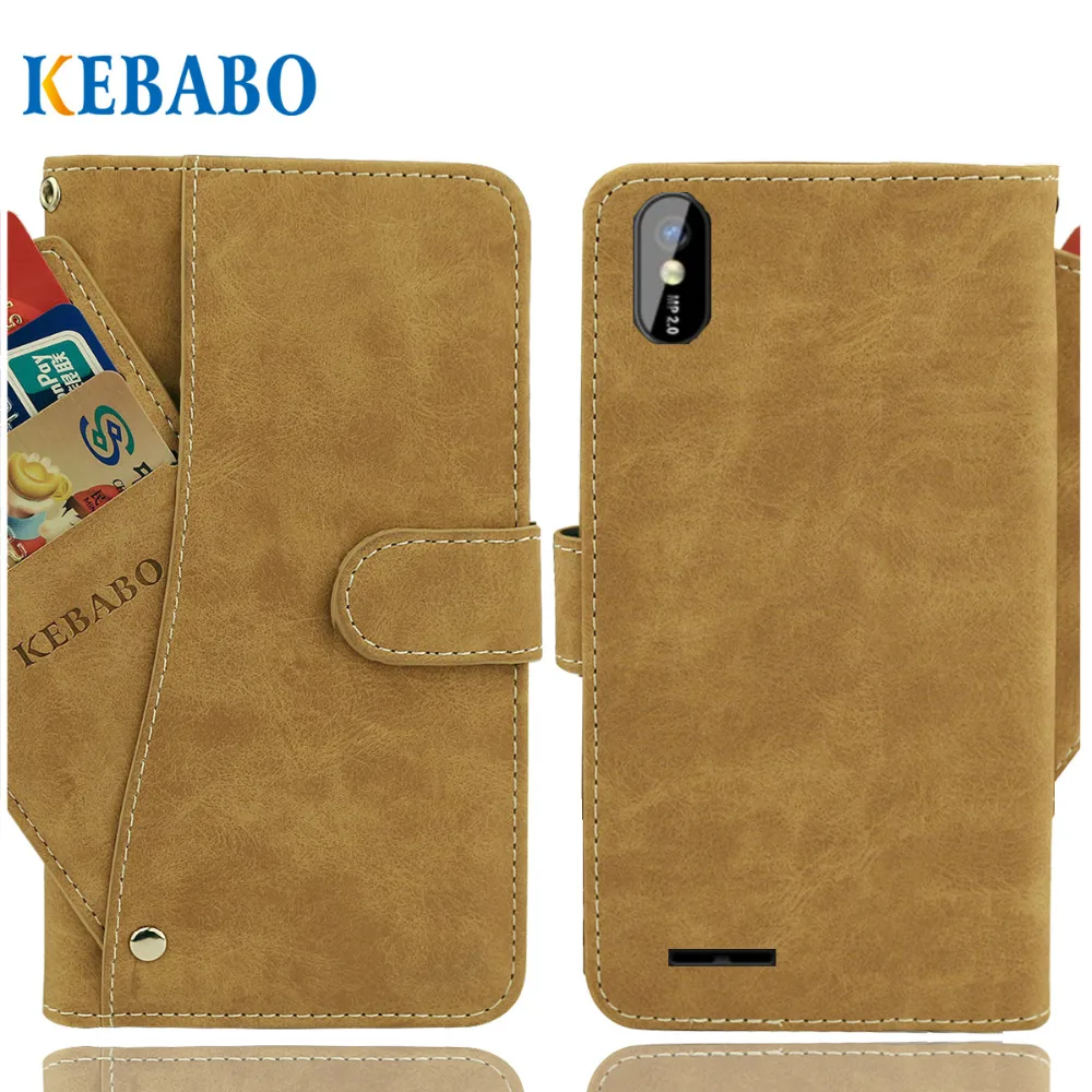 Portafoglio In Pelle Vintage Vertex Impress Pear Case 5 "Flip Luxury 3 Slot Per Schede Frontali Cover Magnet Stand Borse Protettive Per Telefono