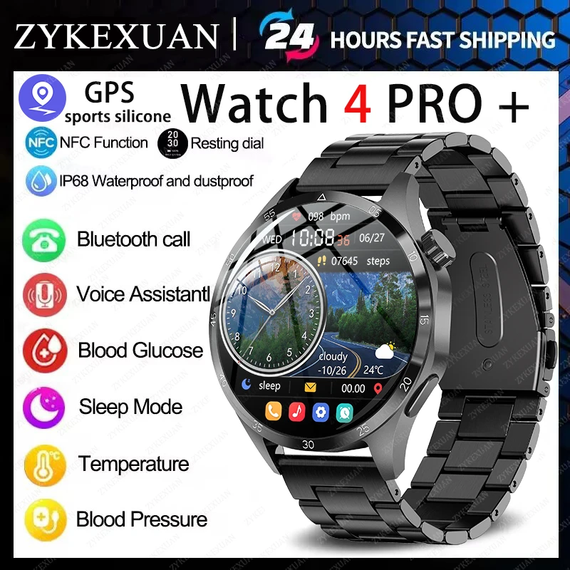 Per Huawei Gt4 Plus Smartwatch Schermo Amoled Da Uomo Bluetooth Call Gps Sport Nfc Health Monitor Smartwatch Man Watch Gt4 Pro + Box