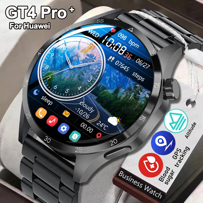 Per Huawei Gt4 Plus Smartwatch Schermo Amoled Da Uomo Bluetooth Call Gps Sport Nfc Health Monitor Smartwatch Man Watch Gt4 Pro + Box