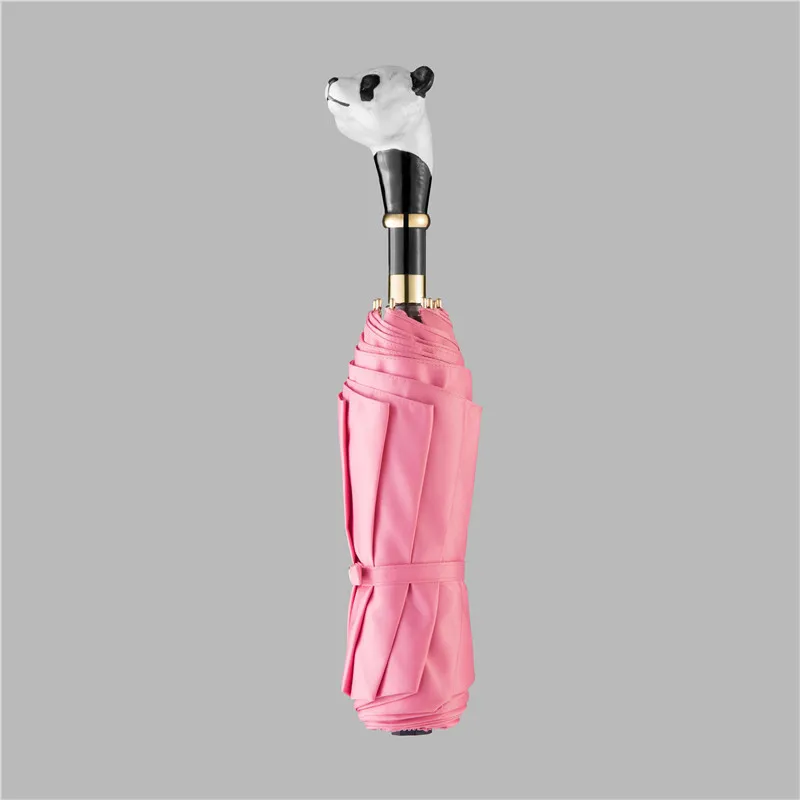 Ombrello Panda Creativo All'Aperto Protezione Solare Uv Ombrellone Carino Uomo Donna Ombrelli Portatili Pieghevoli 3 Sombrillas Kawaii