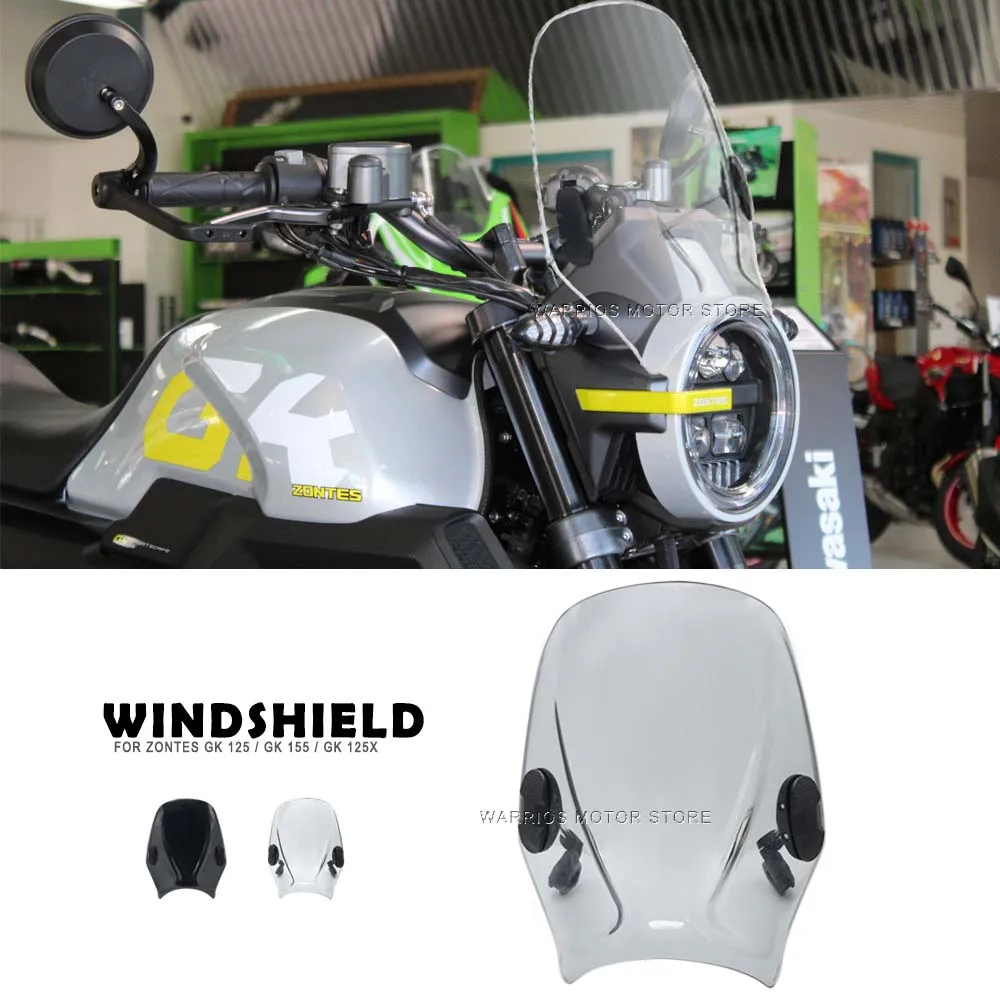 Parabrezza Moto Parabrezza Visiera Doppia Bolla Schermo Per Zontes Gk 125/Gk 155 /Gk 125X Zontes Gk-125 Gk-125X Gk-155