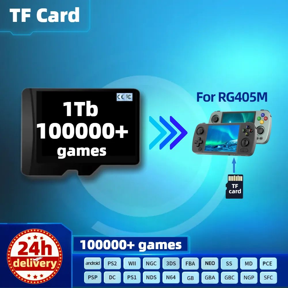 Scheda Tf Per Memoria Anbernic Rg405M 1T 512G Tutti Gli Emulatori Giochi Retrò Preinstallati Ps2 Psp Console Portatile Palmare 256G 100000 +
