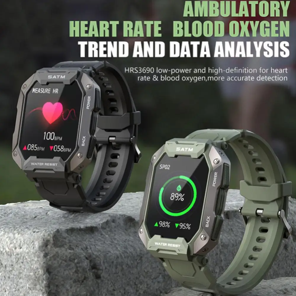 Per Samsung Galaxy S23 Ultra S22 S21 Note 20 Smart Watch Men Carbon Black Ultra Army Outdoor Heart Rate Blood Oxygen Smartwatch