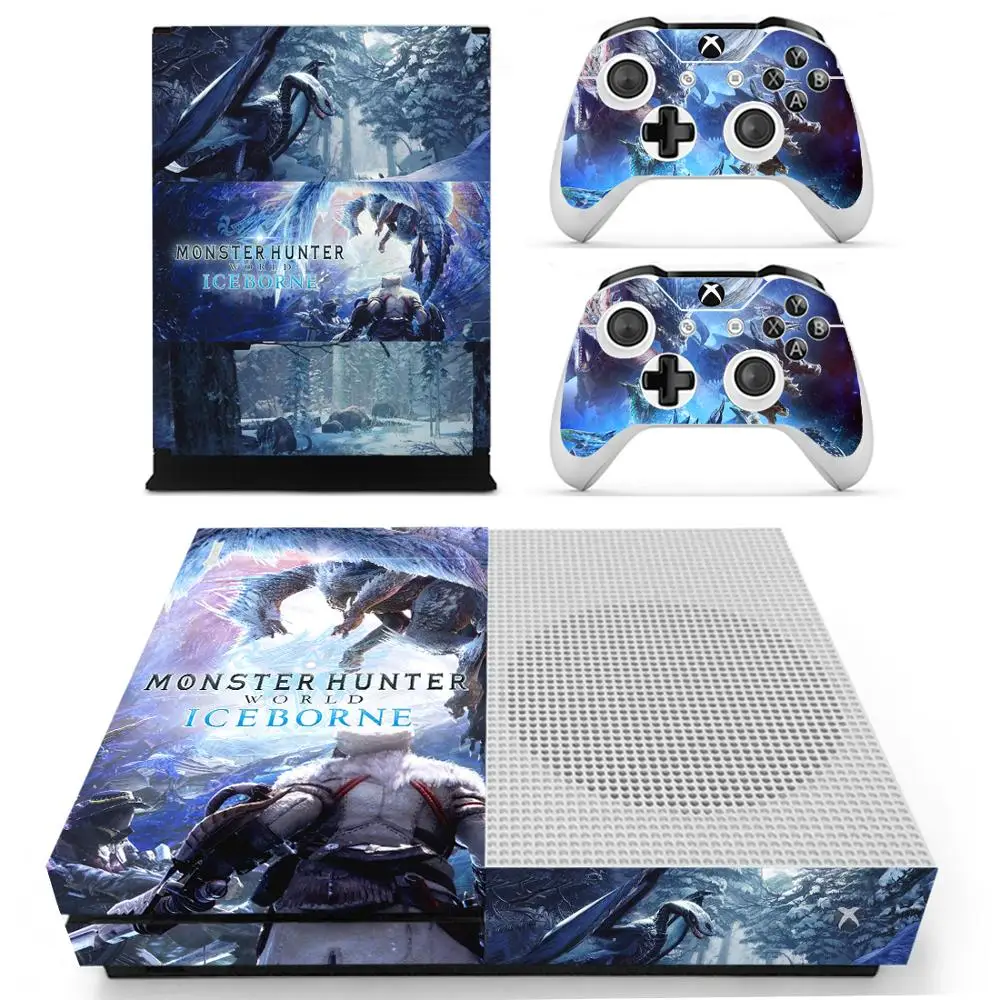 Monster Hunter World Skin Sticker Decal Per Microsoft Xbox One S Console E 2 Controller Per Xbox One S Skin Sticker Vinyl