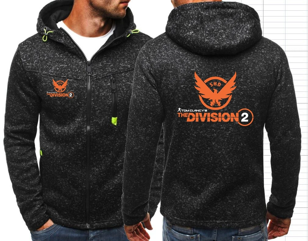 The Division 2 Tom Clancy Shd Ps4 Pc Games Xbox Cappotto Con Cappuccio Da Uomo Sportivo Jacquard Con Cappuccio Giacche Felpe