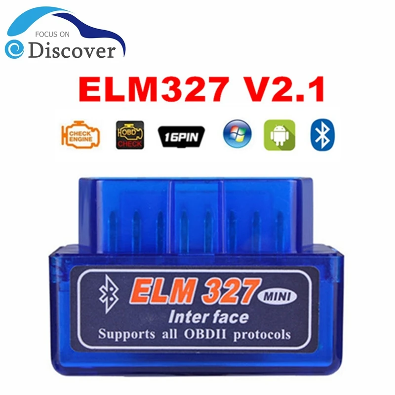 Super Elm327 Bluetooth V2.1 Obd2 Scanner Bt Elm 327 Obd Ii Ios Obd Protocollo Lettore Di Codici Strumento Diagnostico Mini Elm327 2.1