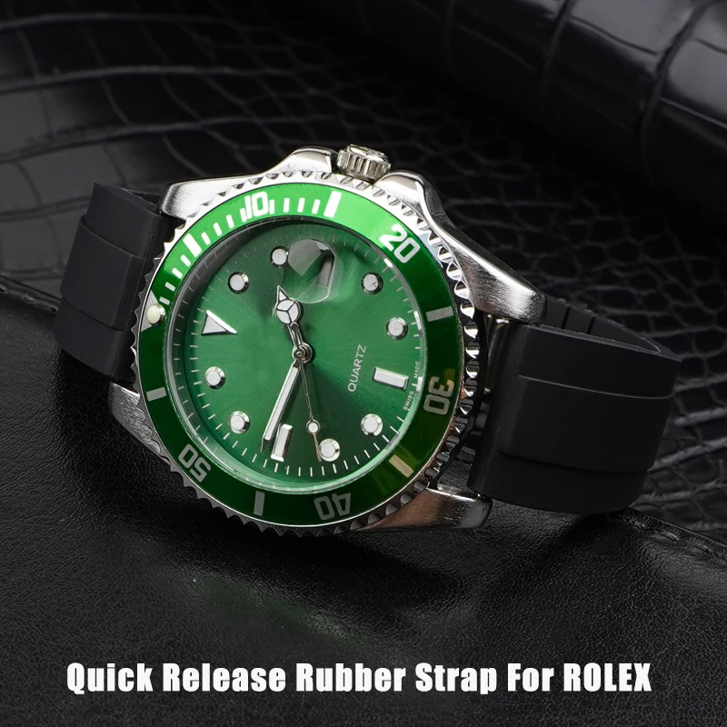 Cinturino In Gomma Per Cinturino Per Orologio Per Rolex Water Ghost Wristband Per Yacht Daytona Bands Braccialetti Con Fibbia Pieghevole Accessori Per