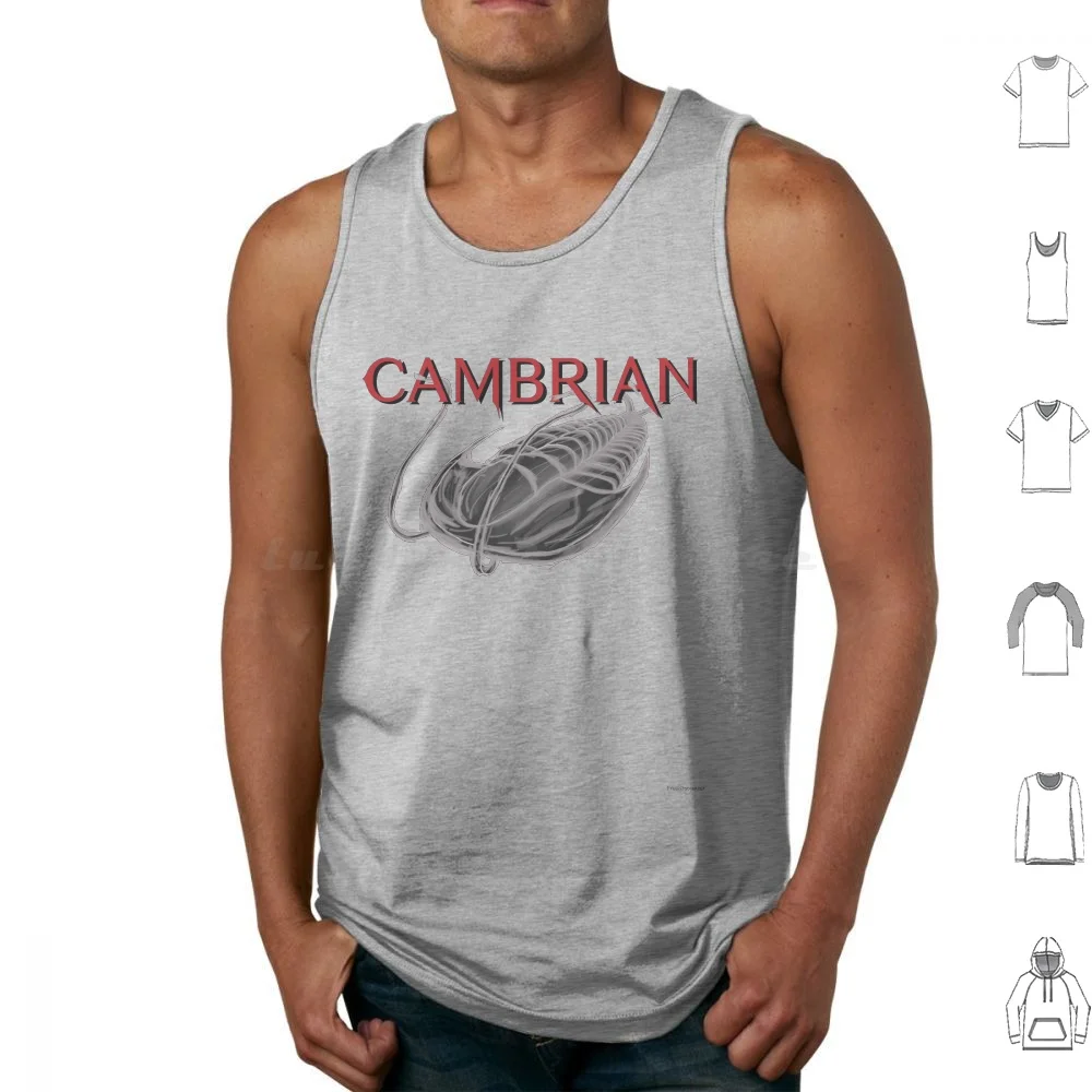 Canottiere Cambrian Trilobite Canotte Senza Maniche In Metallo Progressivo Cambrian Trilobite Metal Logo Band Cambria Cambrium Music