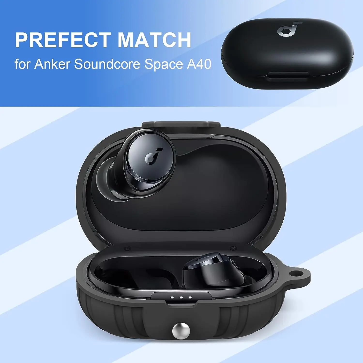 2023 Ins Per Anker Soundcore Space A40 Custodia Morbida In Silicone Custodia Protettiva Antiurto Antigraffio Con Moschettone Per Custodia Anker